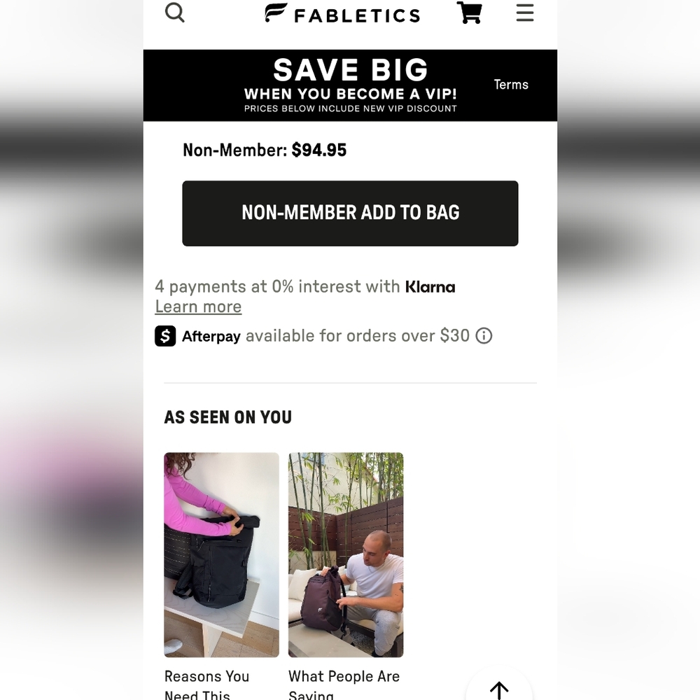 Fabletics Backpack NEW - Picture 12 of 16